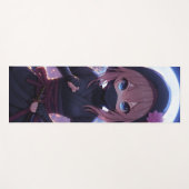 Niedliches Ninja-Kriegermädchen Yogamatte (Vorderseite (Horizontal))