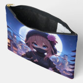 Niedliches Ninja-Kriegermädchen Zubehörtasche (Offen)