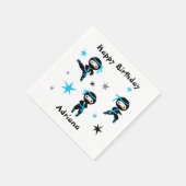 Niedliches Ninja Warrior Kindergeburtstag Gastgesc Serviette (Ecke)