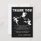 Niedliches Ninja Warrior Kindergeburtstag Party Dankeskarte (Vorderseite)