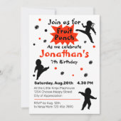 Niedliches Ninja Warrior Kindergeburtstag Party Einladung (Vorderseite)