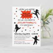 Niedliches Ninja Warrior Kindergeburtstag Party Einladung (Stehend Vorderseite)