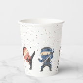 Niedliches Ninja Warrior Kindergeburtstag Party Pappbecher (Vorderseite)