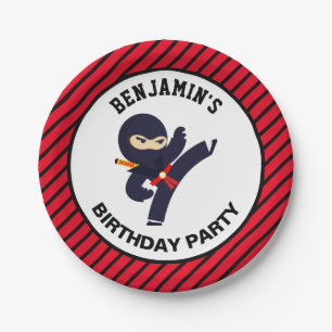 Niedliches Ninja Warrior Kindergeburtstag Party Pappteller