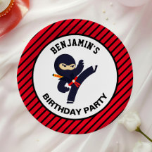 Niedliches Ninja Warrior Kindergeburtstag Party