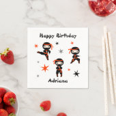 Niedliches Ninja Warrior Kindergeburtstag Party Serviette (Beispiel)