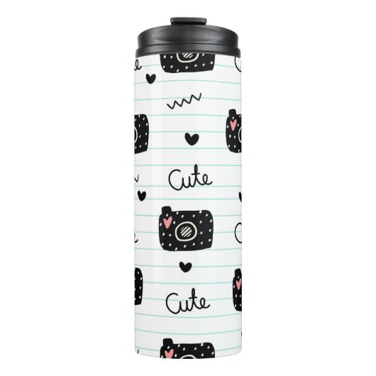 Niedliches Nockenpapier Thermosbecher (Vorderseite)