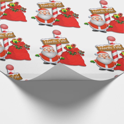 Niedliches NORD-Pole-Papier für die Farbabdeckung Geschenkpapier (Ecke)