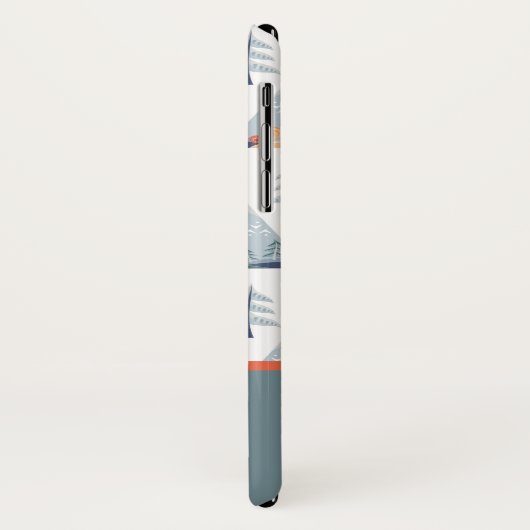 Niedliches Nordic Bear Muster Monogramm Personalis Case-Mate iPhone Hülle (Hinten/Links)