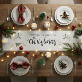 Niedliches Nordic Gnom Weihnachten Kurzer Tischläufer