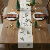 Niedliches Nordic Gnom Weihnachten Kurzer Tischläufer