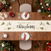 Niedliches Nordic Gnom Weihnachten Kurzer Tischläufer