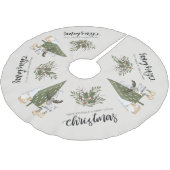 Niedliches Nordic Gnom Weihnachten Polyester Weihnachtsbaumdecke (Schrägansicht)