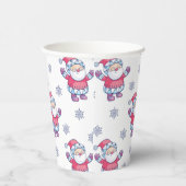 Niedliches Nordic Santa Snowflake Muster Pappbecher (Rechts)
