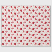 Niedliches North Pole Mail Weihnachtsmuster Geschenkpapier (Flach)