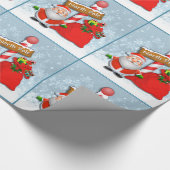 Niedliches North Pole Santa Wrapping Geschenkpapier (Ecke)