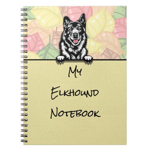 Niedliches norwegisches Elkhound-Notizbuch Notizblock (Vorderseite)