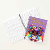 Niedliches Notebook/Adorable Rainbow chibi Girl Notizblock (Innenseite)