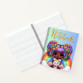 Niedliches Notebook/Adorable Rainbow chibi Girl Notizblock (Innenseite)
