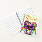 Niedliches Notebook/Adorable Rainbow chibi Girl Notizblock (Innenseite)