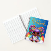 Niedliches Notebook/Adorable Rainbow chibi Girl Notizblock (Innenseite)