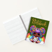 Niedliches Notebook/Adorable Rainbow chibi Girl Notizblock (Innenseite)