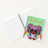 Niedliches Notebook/Adorable Rainbow chibi Girl Notizblock (Innenseite)