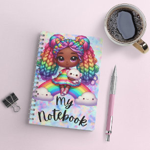 Niedliches Notebook / farbiges Rainbow-Notebook Notizblock