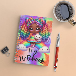 Niedliches Notebook / farbiges Rainbow-Notebook Notizblock
