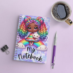 Niedliches Notebook / farbiges Rainbow-Notebook Notizblock