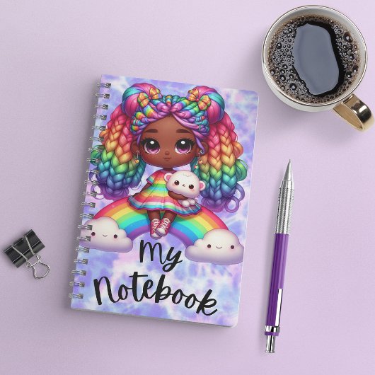 Niedliches Notebook / farbiges Rainbow-Notebook Notizblock