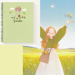 Niedliches Notebook für Reisende 💚 ✨ 🌲 Notizblock
