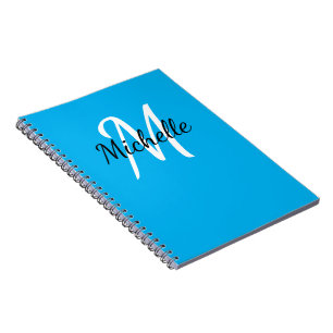 Niedliches Notebook mit Blue & White Custom Monogr Notizblock