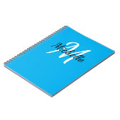 Niedliches Notebook mit Blue & White Custom Monogr Notizblock (Linke Seite)