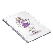 Niedliches Notizbuch-Mode-Mädchen-und Notizblock (Rechte Seite)