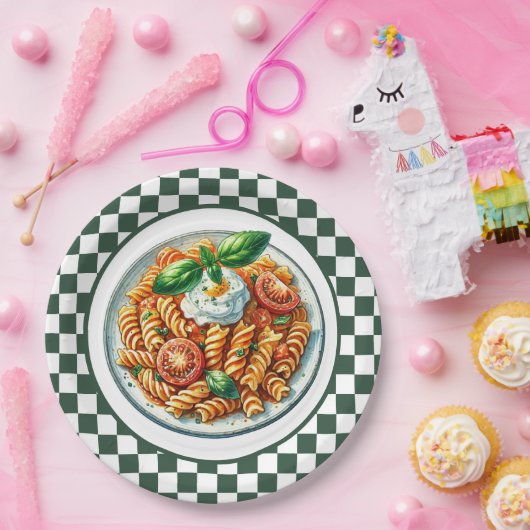 Niedliches Nudelgericht Pappteller (Party)