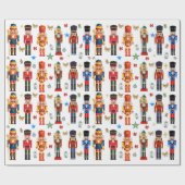 niedliches Nutcracker-Muster Geschenkpapier (Flach)