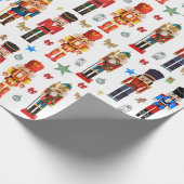 niedliches Nutcracker-Muster Geschenkpapier (Ecke)