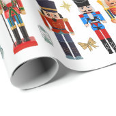 niedliches Nutcracker-Muster Geschenkpapier (Rolleneckpunkt)
