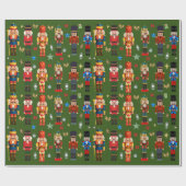 niedliches Nutcracker-Muster Geschenkpapier (Flach)