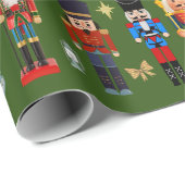 niedliches Nutcracker-Muster Geschenkpapier (Rolleneckpunkt)