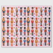 niedliches Nutcracker-Muster Geschenkpapier (Flach)