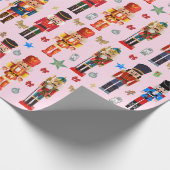 niedliches Nutcracker-Muster Geschenkpapier (Ecke)