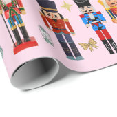 niedliches Nutcracker-Muster Geschenkpapier (Rolleneckpunkt)