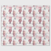 Niedliches Nutcracker Weihnachtsmuster Geschenkpapier (Flach)