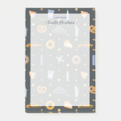 Niedliches NYC-Muster Dunkelgrau-individuelle Name Post-it Klebezettel (Vorderseite)