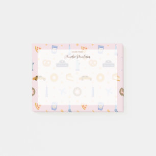 Niedliches NYC-Muster, rosa individuelle Name Post-it Klebezettel