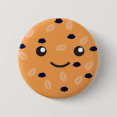 Niedliches Oatmehl Raisin Cookie Button (Vorderseite)