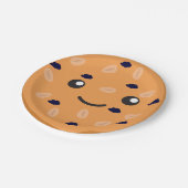 Niedliches Oatmehl Raisin Cookie Pappteller (Schrägansicht)