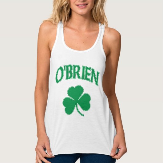 Niedliches O'brien-irisches Kleeblatt Tank Top (Vorderseite)